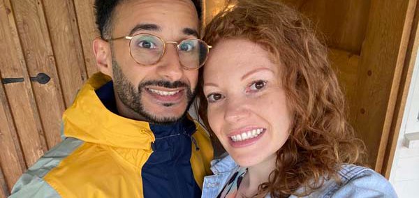 A man and a woman pictured together in a selfie