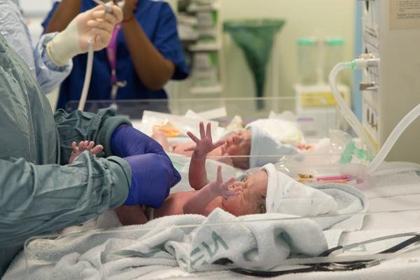 twin babies in neonatal care