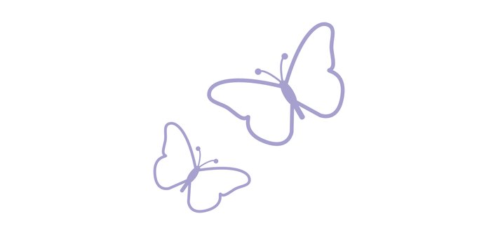 Icon showing two purple butterflies