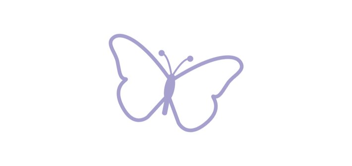 Icon showing a purple butterfly